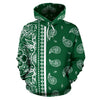 Hunter Green Bandana Style All Over Hoodie - New Style