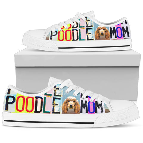 Women's Low Top Canvas Shoes For Poodle Mom