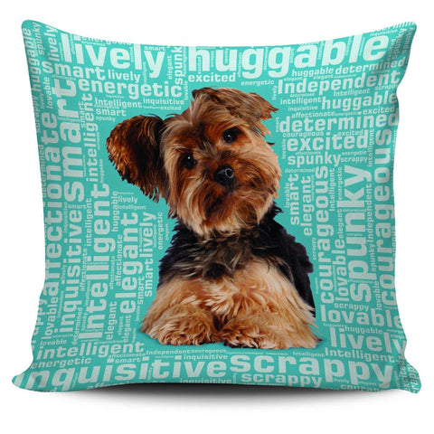 Image of Yorkie 18" Pillow Cover - Spicy Prints