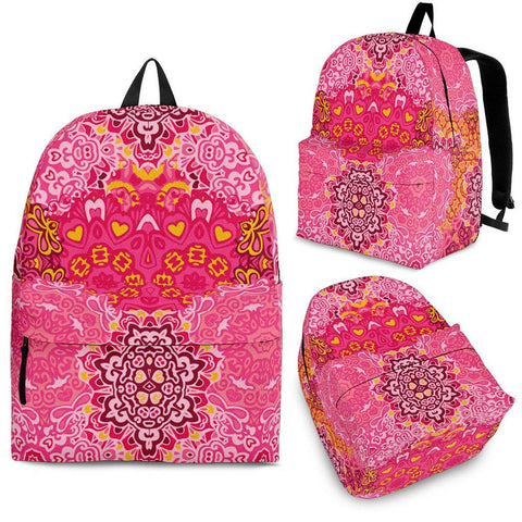 Image of Yoga Pattern Pink Backpack - Spicy Prints