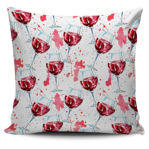 Image of A Glass of Wine 18" Pillow Cover - Spicy Prints