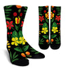 Watercolor Black Floral Socks