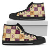 Classical Music Shoes. Womens High Top Canvas Black Sole