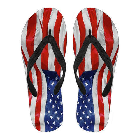 Image of USA Flag Flip Flops - Spicy Prints