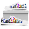 Beagle Mom Women's Low Top Canvas Shoes, License Plate Beagle Mom Shoes