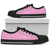 Pink Argyle Womens Low Top Shoes
