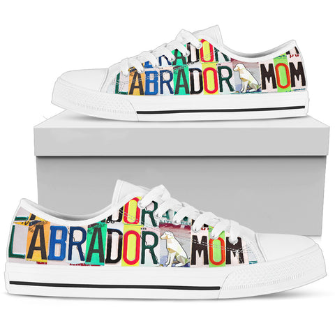Labrador Mom Women's Low Top Canvas Shoes, Labrador Mom