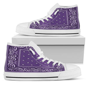 Purple Bandana Style High Top Shoes