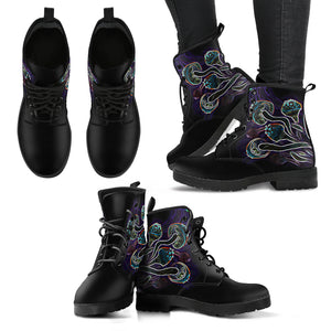 Glowing Shrooms Women's Leather Boots