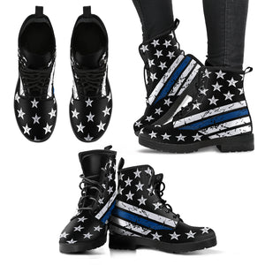 Thin Blue Line Handcrafted Boots