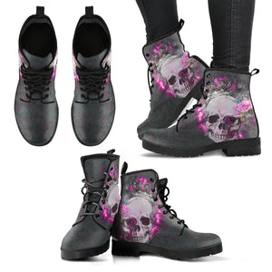 Skull With A Crown Handcrafted Boots