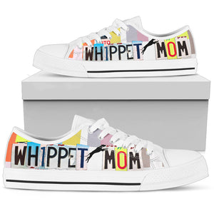 Whippet Mom Print Low Top Canvas Shoes for Women