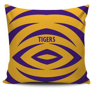 Purple Gold Tigers 18" Pillow Cover - Spicy Prints