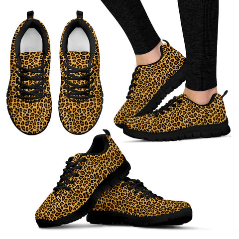 Leopard Print Pattern Women's Sneakers