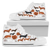 White high tops with dachsunds