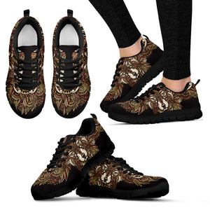 Abstract Wolf Women's Sneakers