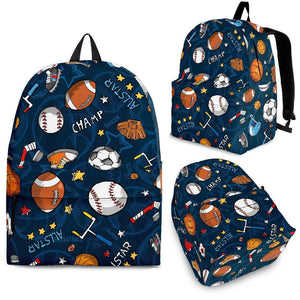 School Sports Design Backpack - Spicy Prints