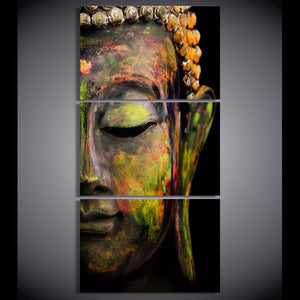 Buddha Limited Edition 3-Piece Wall Art Canvas - Spicy Prints