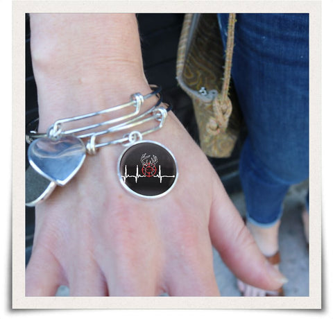 Image of Deer Heartbeat Bangle - Spicy Prints