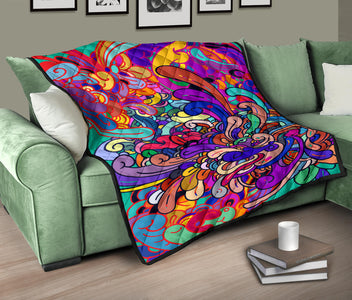 Abstract Colorful Quilt - Abstract Blanket