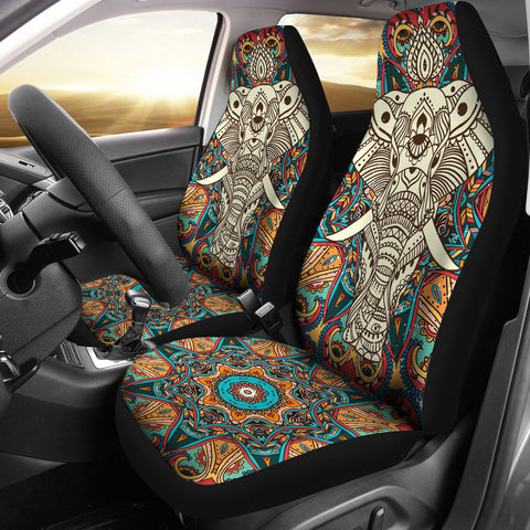 Image of Boho Mandala Elephant Car Seat Cover