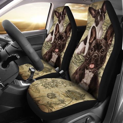 Image of French Bulldog Car Seat Covers (Set of 2)