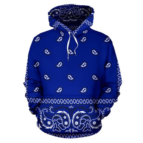Image of Blue Crip Bandana Style Hoodie - All Over Print Hoodie New Style