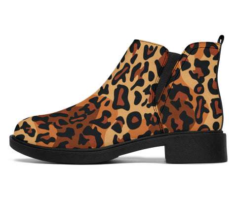 Image of Leopard Pop Art - Suede Boots
