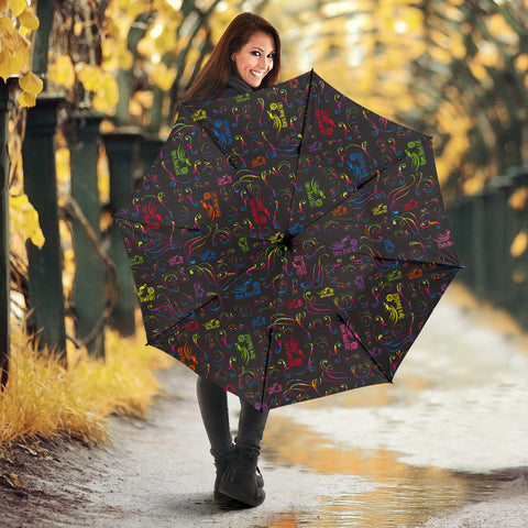 Image of Rainbow Open Road Girl Umbrella