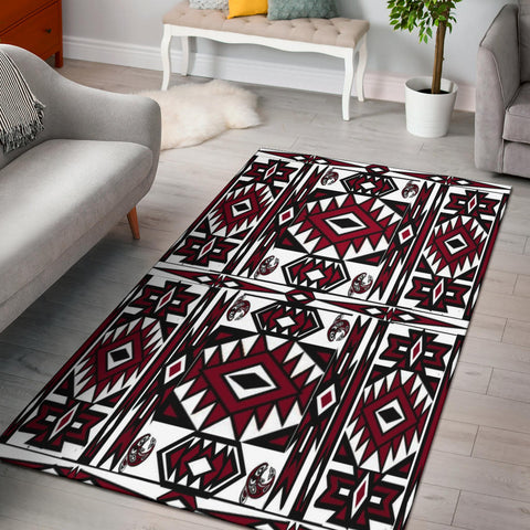 Image of Native Stylish Area Rug Great for any Room Black (red)
