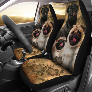 Pug Car Seat Covers (Set of 2)