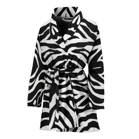 Image of Zebra Print Womens Bath Robe