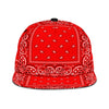 Red Bandana Style Snap Back Cap, Red Bandana Style Snapback Cap, Universal Fit, Bloods Red