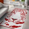 Red-Tiger-001 White Area Rug
