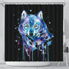 Watercolour Wolf Shower Curtain