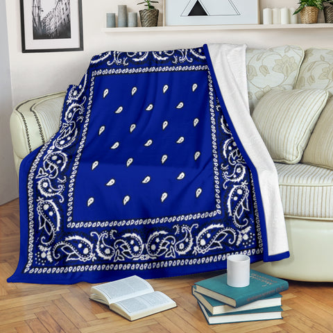 Image of Crip Blue Bandanna Style Blanket