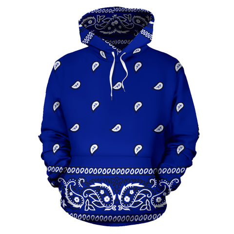 Image of Blue Crip Bandana Style Premium Hoodie Men & Women Sizes