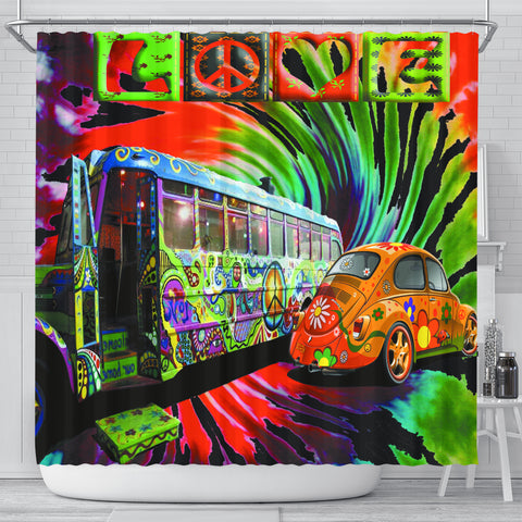Image of Crazy colored Shower Curtain