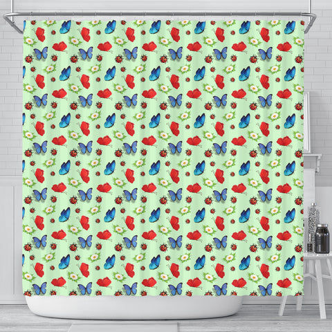 Image of Butterfly Garden Shower Curtain