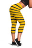 Minimal Yellow Bee Women's Capris Leggings