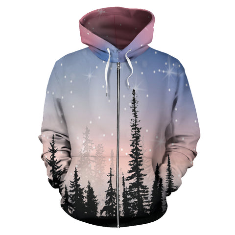 Image of Galaxy & Forest Zipper Hoodie
