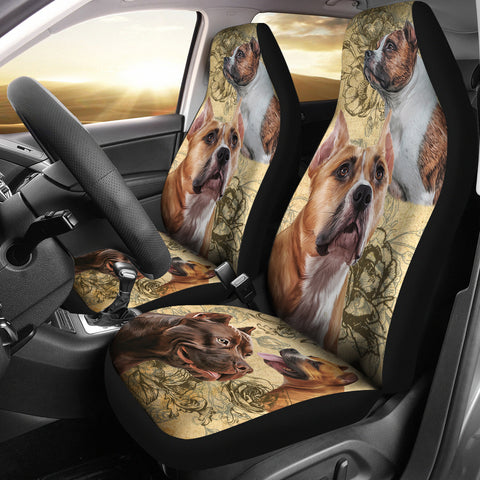 Image of Staffordshire Bull Terrier Car Seat Covers (Set of 2)