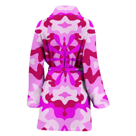 Image of Pink Camouflage Womens Bath Robe
