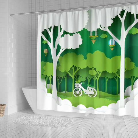 A Day in the Park 3D Shower Curtain