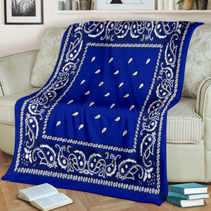 Crip Blue Bandanna Style Blanket