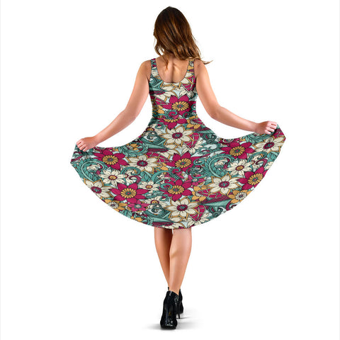 Image of Bloom Flower Pattern Dress