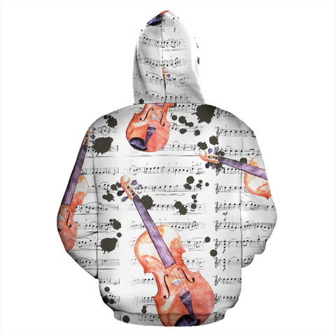 Image of Guitar Lovers All Over Hoodie