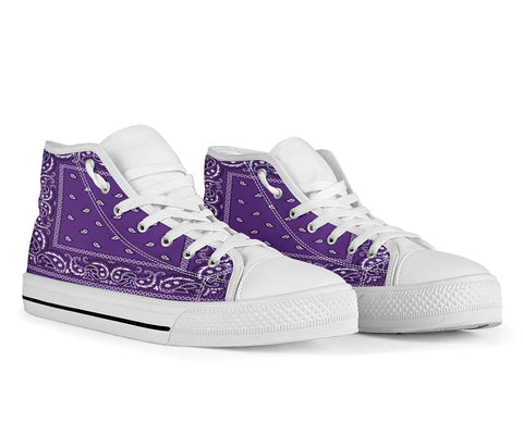 Image of Purple Bandana Style High Top Shoes