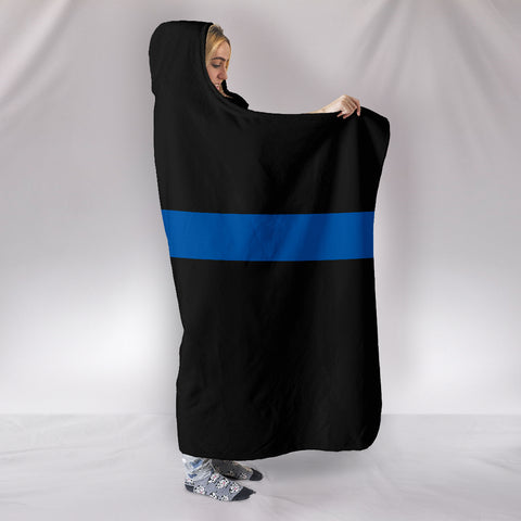 Image of Thin Blue Line Hooded Blanket