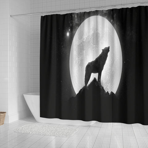 Image of Wolf Howling Shower Curtain